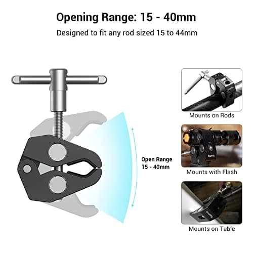 SMALLRIG Super Clamp with Articulating Magic Arm 13.9 cm (5.5") | Mounts Cameras, Lights, Monitors thumbnail 5