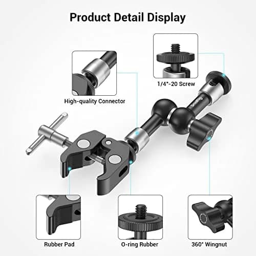SMALLRIG Super Clamp with Articulating Magic Arm 13.9 cm (5.5") | Mounts Cameras, Lights, Monitors thumbnail 2