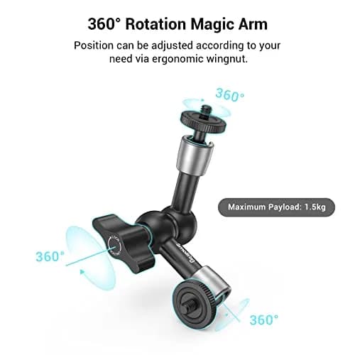 SMALLRIG Super Clamp with Articulating Magic Arm 13.9 cm (5.5") | Mounts Cameras, Lights, Monitors thumbnail 3
