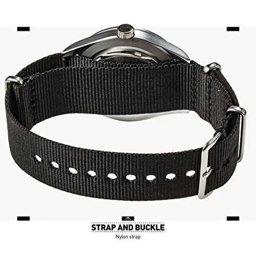 Infantry Military Field Watch 40mm Black Nylon Band | Easy-Read Analog Dial thumbnail 6