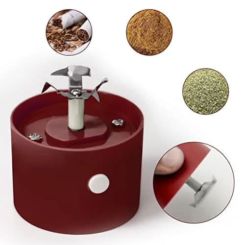 G Ganen Electrical Metal Aluminum Herb Tobacco Grinder 12.7 cm (5") Red | Fast Metal Sharp Spin Teeth thumbnail 4