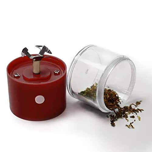 G Ganen Electrical Metal Aluminum Herb Tobacco Grinder 12.7 cm (5") Red | Fast Metal Sharp Spin Teeth thumbnail 6