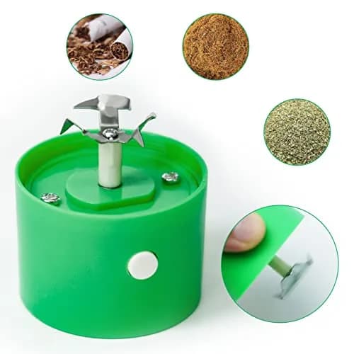 G Ganen Electrical Metal Aluminum Herb Tobacco Grinder 4 cm (1.6'') x 14.5 cm (5.7'') Green | Automatic Spice Crusher thumbnail 4