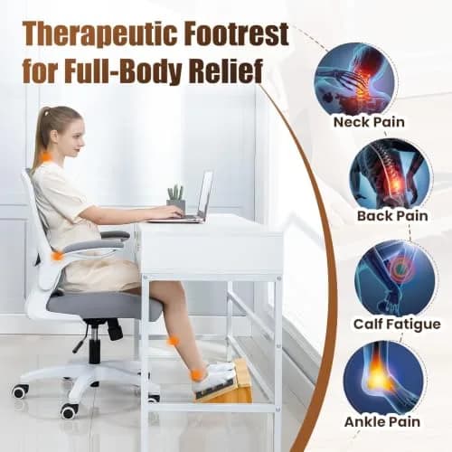 StrongTek Under-Desk Footrest 4.5 in High Non-Slip Office Use | Ergonomic Support for Posture & Circulation thumbnail 3