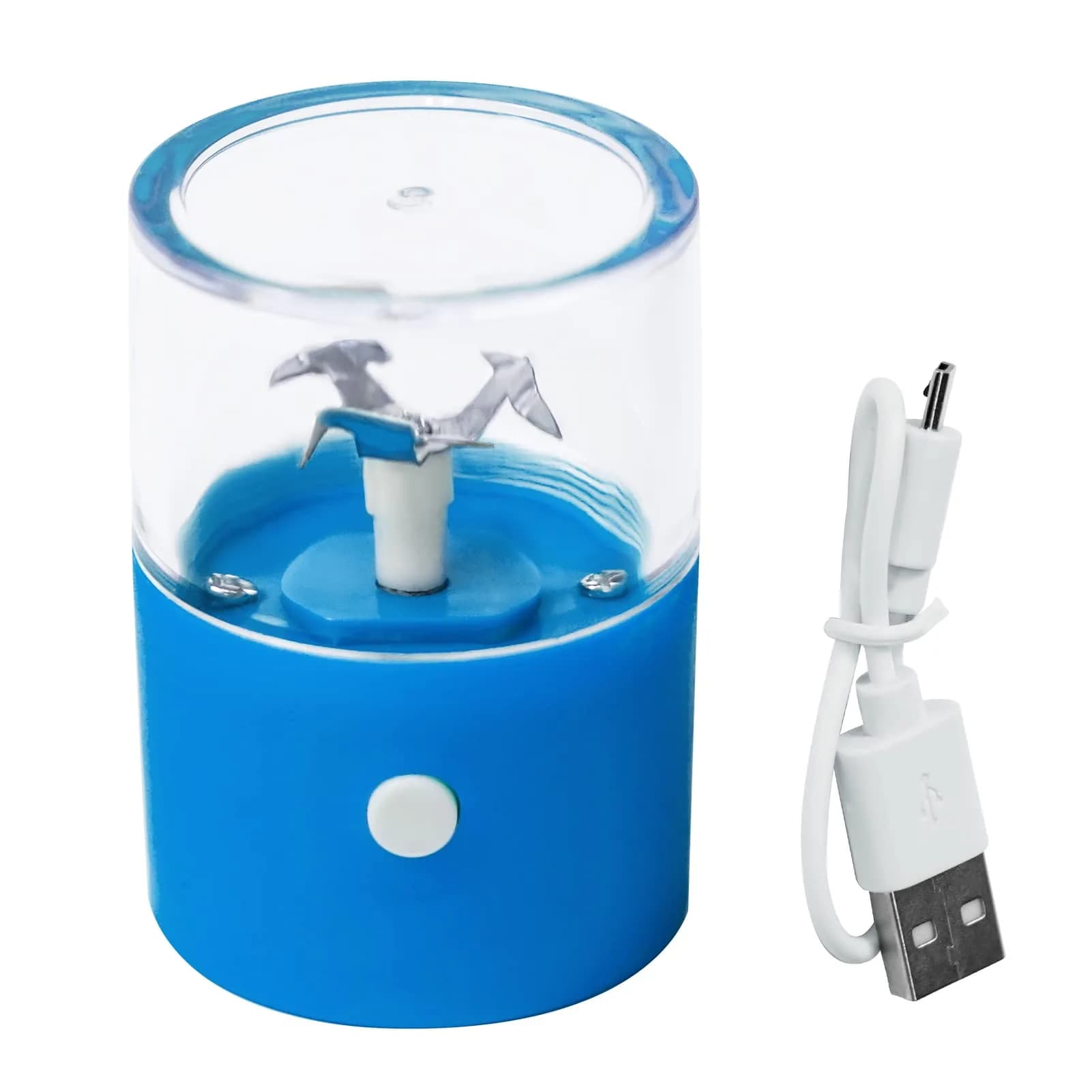 G Ganen Electric Herb Grinder 4 cm (1.6'') x 15 cm (5.7'') Blue | Fast Metal Spin Teeth — Blue