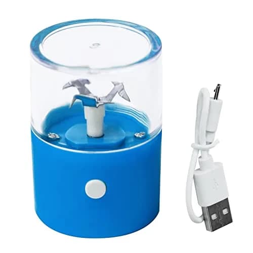 G Ganen Electric Herb Grinder 4 cm (1.6'') x 15 cm (5.7'') Blue | Fast Metal Spin Teeth thumbnail 1