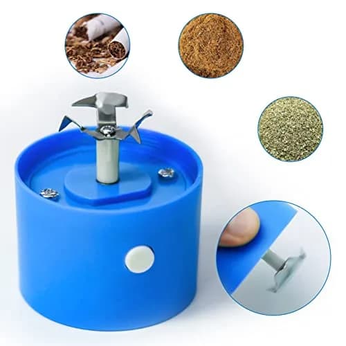 G Ganen Electric Herb Grinder 4 cm (1.6'') x 15 cm (5.7'') Blue | Fast Metal Spin Teeth thumbnail 4