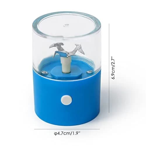 G Ganen Electric Herb Grinder 4 cm (1.6'') x 15 cm (5.7'') Blue | Fast Metal Spin Teeth thumbnail 2