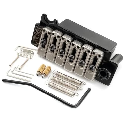 Musiclily Wilkinson WVS50IIK 52.5mm 2-Point Electric Guitar Tremolo Bridge, Black | Precision Steel Saddles & Full Assembly thumbnail 1