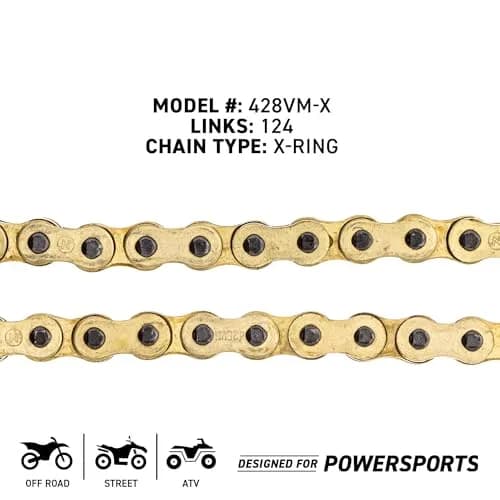 NICHE Drive Sprocket Chain Combo for Kawasaki KX100 Suzuki RM100 124 Links | Durable Steel & Perfect Fit thumbnail 5