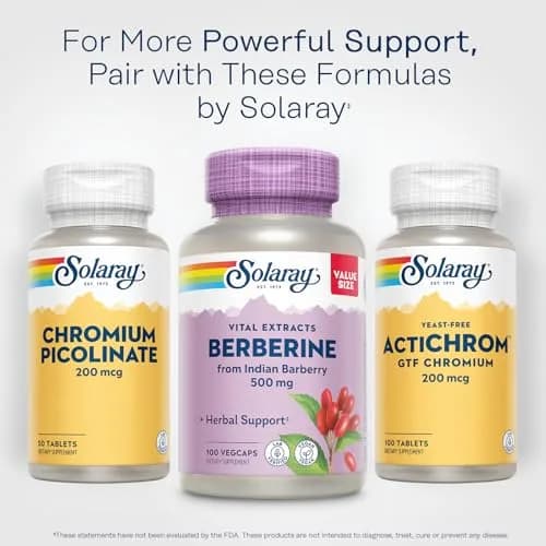SOLARAY Berberine Extract 500 mg | Vegan Herbal Support for Active Lifestyle (70-120 chars) thumbnail 6
