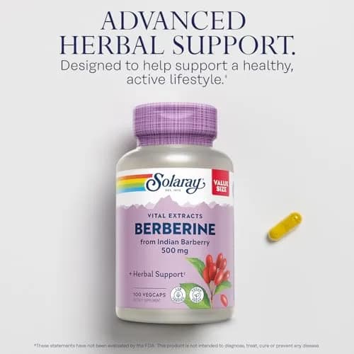 SOLARAY Berberine Extract 500 mg | Vegan Herbal Support for Active Lifestyle (70-120 chars) thumbnail 3