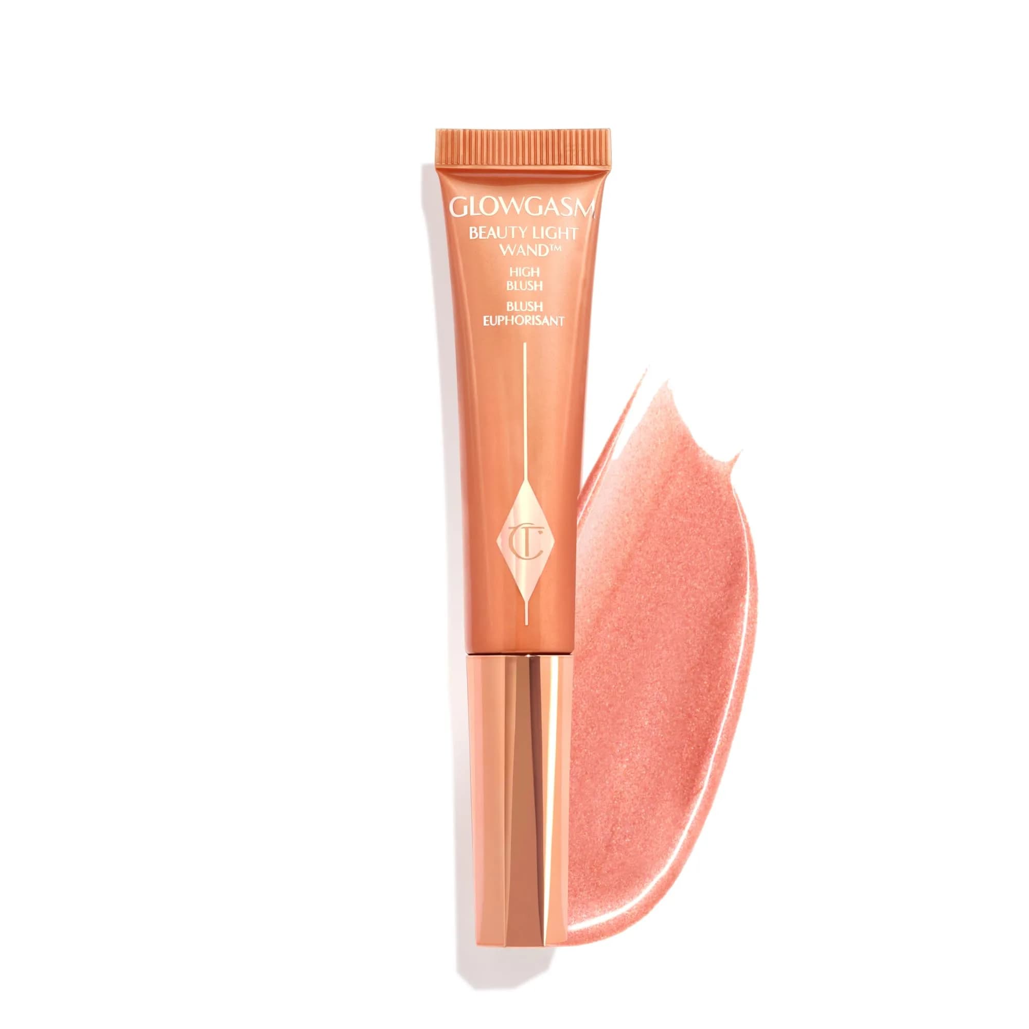 Charlotte Tilbury Beauty Light Wand - Liquid Highlighter Makeup 0.4 Fl Oz | Glowing, Buildable, Peachgasm