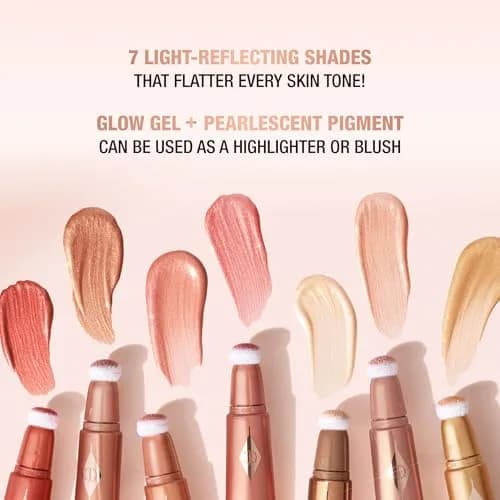Charlotte Tilbury Beauty Light Wand - Liquid Highlighter Makeup 0.4 Fl Oz | Glowing, Buildable, Peachgasm thumbnail 7