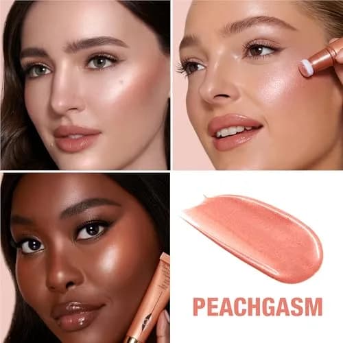 Charlotte Tilbury Beauty Light Wand - Liquid Highlighter Makeup 0.4 Fl Oz | Glowing, Buildable, Peachgasm thumbnail 2