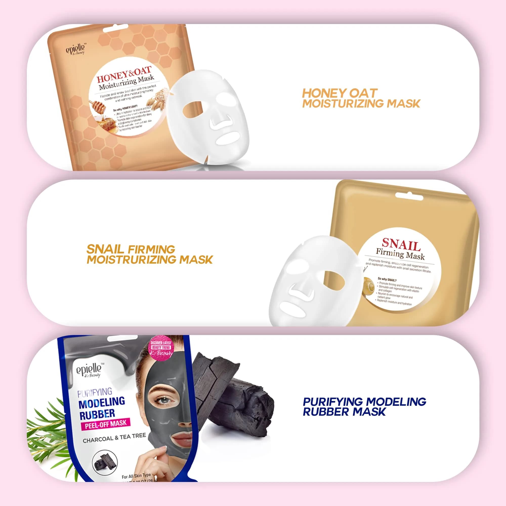 Epielle Best of K-Beauty Kit, 6 Home Spa Essentials, At-Home Spa Kit for Radiant Skin, Self Care Gifts for Women, Korean Skin Care Set, Stocking Stuffers - view 4