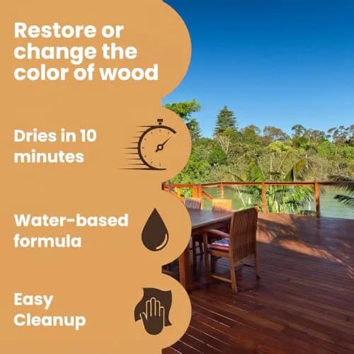 Furniture Clinic Wood Stain Antique Pine 2.5L (85 Fl Oz) | Water Based, Fast Drying, Low Odor thumbnail 3
