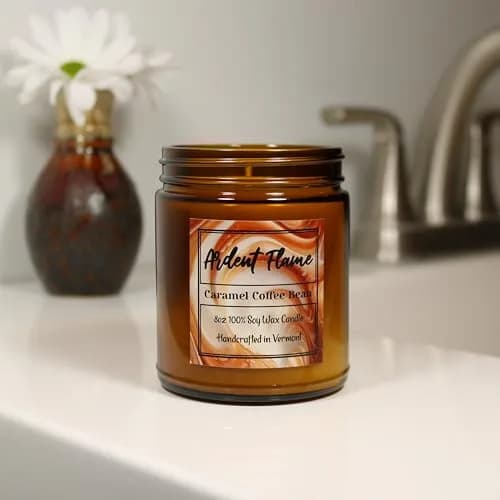 Ardent Flame Caramel Coffee Bean Candle | 8 oz | Highly Scented Soy Wax Home Decor thumbnail 6