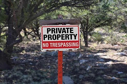 Dxyizus signs Private Property No Trespassing Signs 25cm x 35cm (10" x 14") | Heavy Duty Aluminum, UV Protected, 2-Pack thumbnail 3