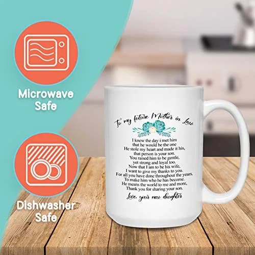 Bubble Hugs Mother In Law Mug 15 oz White | Wedding & Mother’s Day Gift thumbnail 2