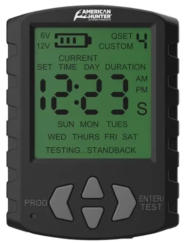 American Hunter 6V/12V Digital Game Feeder Timer | Automatic Deer Feeder Controller with Custom Schedule thumbnail 1
