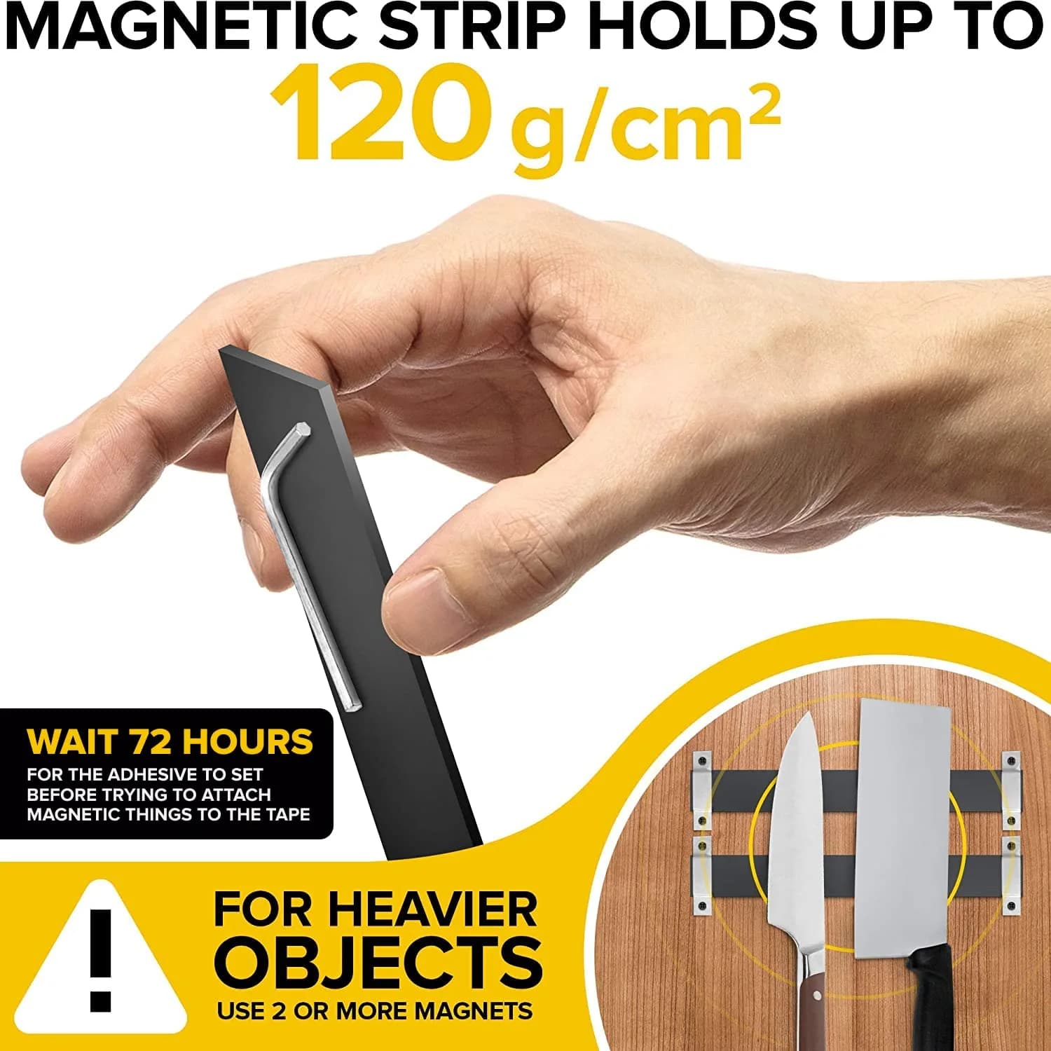 X-bet MAGNET Super Sticky Adhesive Magnetic Strips 12x1.5" | Flexible, Light-Duty Office & Craft Use thumbnail 3