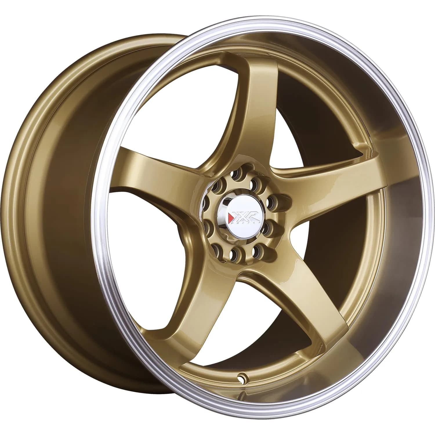 XXR 555 18x10 5x100/5x114.3 Hyper Gold/Ml Wheel | 25ET Aluminum Alloy for Cars — gold