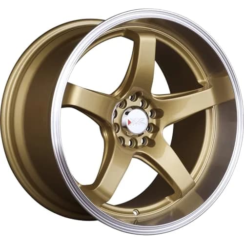 XXR 555 18x10 5x100/5x114.3 Hyper Gold/Ml Wheel | 25ET Aluminum Alloy for Cars thumbnail 1
