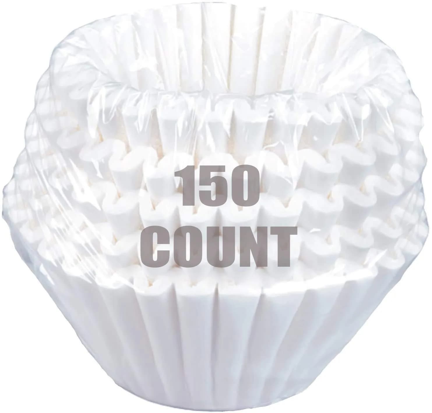 Divan Coffee Filters 8/12-Cup Size | Chlorine-Free Paper, 150/Pack — White