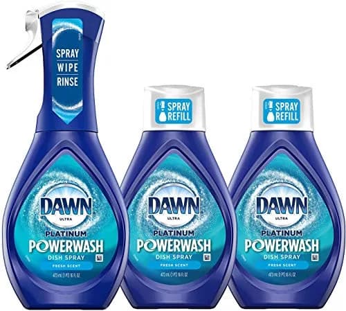 Dawn Powerwash Dish Spray Starter Kit 1.42 L (473 ml x 3) | 5x Faster Grease Cleaning thumbnail 1