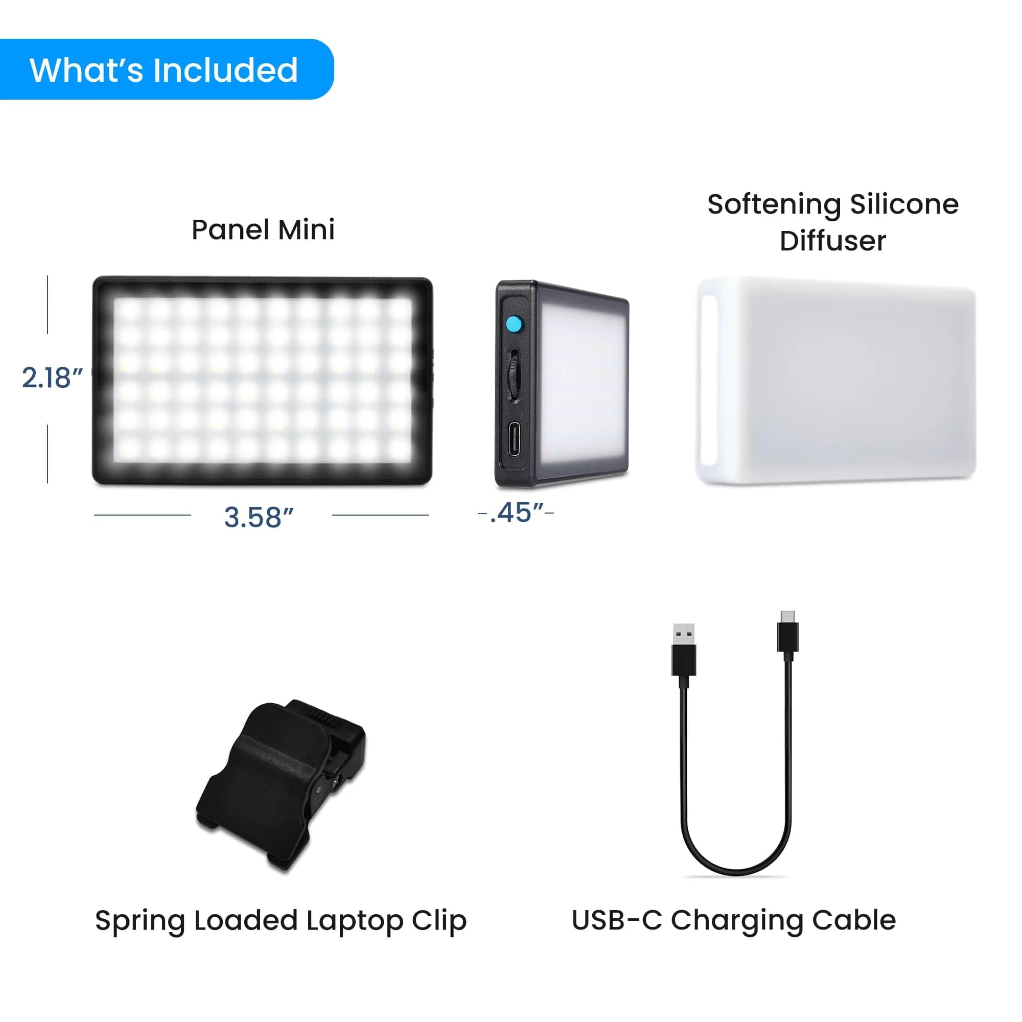 Lume Cube Video Conference Lighting Kit with Laptop Clip Mount | Adjustable Brightness & Color Temperature (Pack of 1) - view 8