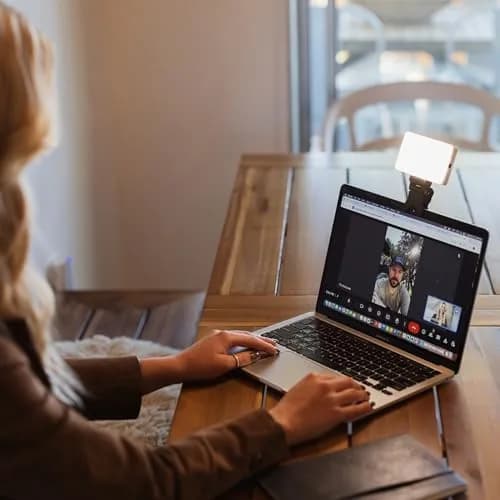 Lume Cube Video Conference Lighting Kit with Laptop Clip Mount | Adjustable Brightness & Color Temperature (Pack of 1) thumbnail 2