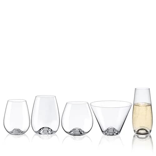 RONA Drink Master #6 Stemless Champagne Glass 9 oz | Lead-Free Crystal thumbnail 4