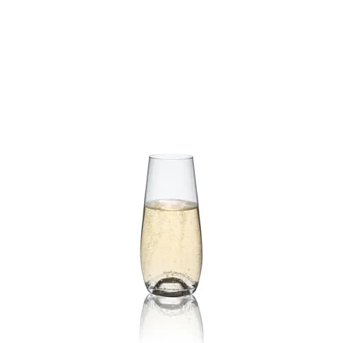 RONA Drink Master #6 Stemless Champagne Glass 9 oz | Lead-Free Crystal thumbnail 3