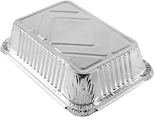 Tiger Chef Aluminum Pans Takeout Containers - Oblong Heavy Duty Foil Baking Pan - Quarter Size 8.4x5.9 inches | Durable, Eco-Friendly Food Storage (70-120 chars) thumbnail 2