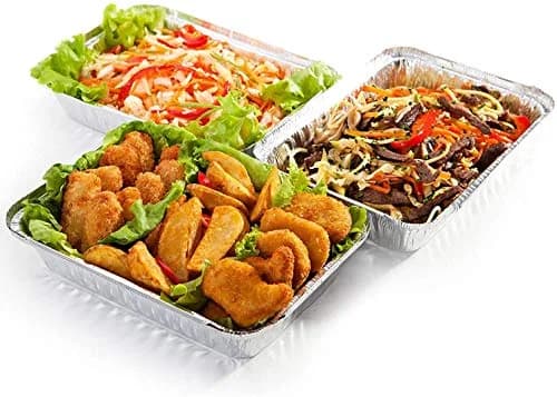 Tiger Chef Aluminum Pans Takeout Containers - Oblong Heavy Duty Foil Baking Pan - Quarter Size 8.4x5.9 inches | Durable, Eco-Friendly Food Storage (70-120 chars) thumbnail 3