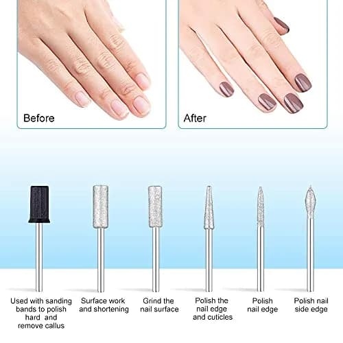 OVX Portable Electric Nail Drill Machine 20,000 RPM | Compact USB Manicure Pedicure Tool for Acrylic Nails & Gel Polishing thumbnail 6