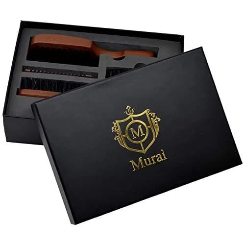 GIORGIO Beard Kit for Men Gift Set with Wooden & Boar Bristle Brushes | Complete Grooming Bundle (70-120 chars) thumbnail 2