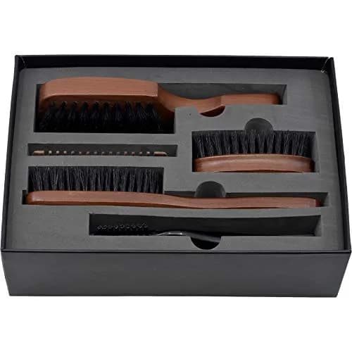 GIORGIO Beard Kit for Men Gift Set with Wooden & Boar Bristle Brushes | Complete Grooming Bundle (70-120 chars) thumbnail 3