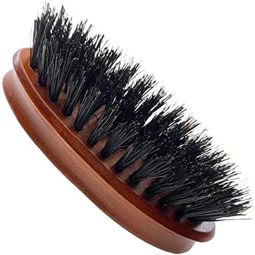 Murai by Giorgio GM4S Soft Boar Bristle Beard Brush - Travel Size for Men, Cherrywood Handle | Spreads Natural Oils for Shine & Malleability thumbnail 3