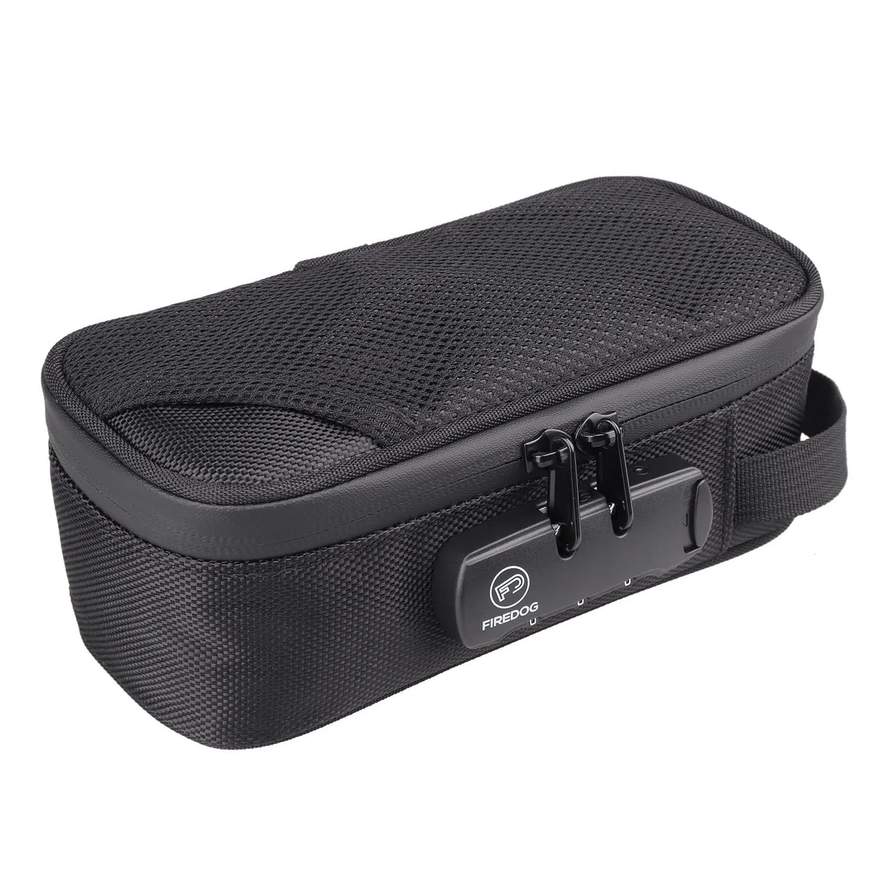 FIREDOG Smell Proof Bag with Lock, Carbon Lined, 8x4x2.75 Inch | Travel Storage & Odor Proof — Black