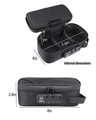 FIREDOG Smell Proof Bag with Lock, Carbon Lined, 8x4x2.75 Inch | Travel Storage & Odor Proof thumbnail 7