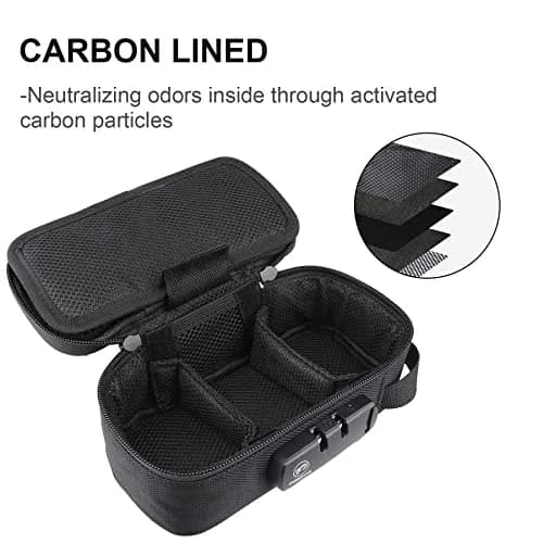 FIREDOG Smell Proof Bag with Lock, Carbon Lined, 8x4x2.75 Inch | Travel Storage & Odor Proof thumbnail 2