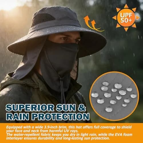 EINSKEY Wide Brim Sun Bucket Hat Waterproof UPF 50+ | Unisex Outdoor Sun Protection (70-120 chars) thumbnail 6