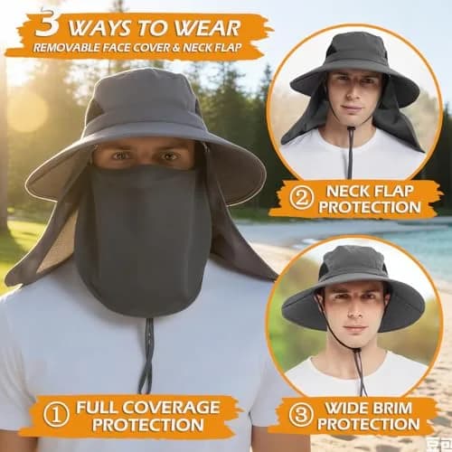 EINSKEY Wide Brim Sun Bucket Hat Waterproof UPF 50+ | Unisex Outdoor Sun Protection (70-120 chars) thumbnail 3