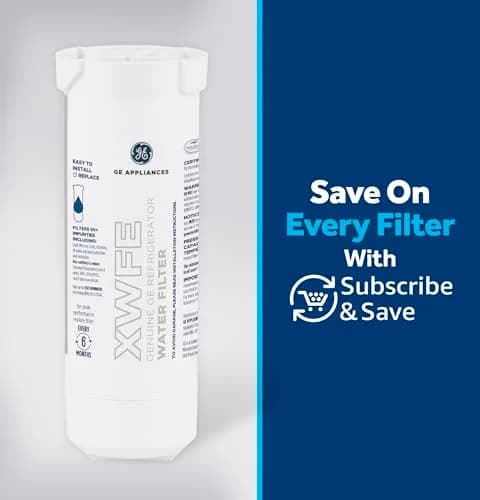 GE XWFE Refrigerator Water Filter 1.8x1.8x9.8 inches (4.6x4.6x24.9 cm) | Certified to Reduce Lead, Sulfur, and 50+ Impurities thumbnail 6