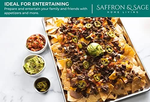 Saffron & Sage Home Living Commercial Quality Cookie Sheet & Rack | Heavy Duty Aluminum Baking & Cooling Set thumbnail 7