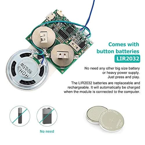 IS Recordable Sound Module 8M USB Programmable Sound Chip with Speaker | DIY Greeting Card & Electronics Project thumbnail 5
