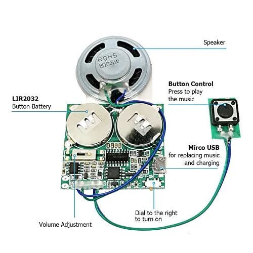 IS Recordable Sound Module 8M USB Programmable Sound Chip with Speaker | DIY Greeting Card & Electronics Project thumbnail 2