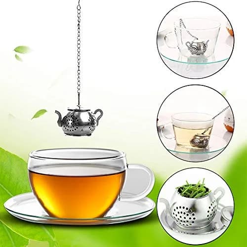 Cyimi Loose Leaf Tea Infuser 4PCS Stainless Steel Small Tea Filter for Mug & Teapot thumbnail 3